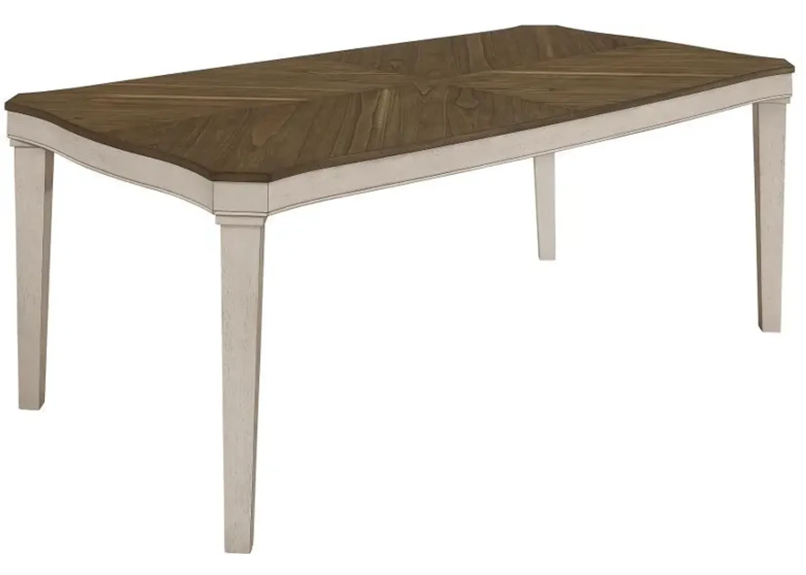 Ronnie - Rectangular Wood Dining Table - Rustic Cream