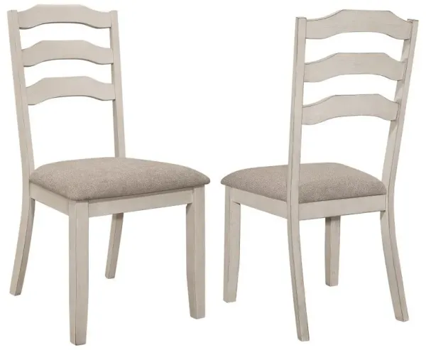 Ronnie - Wood Dining Side Chair (Set of 2) - Rustic Cream