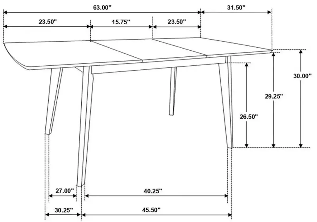 Alfredo - Extension Leaf Dining Table - Natural Walnut