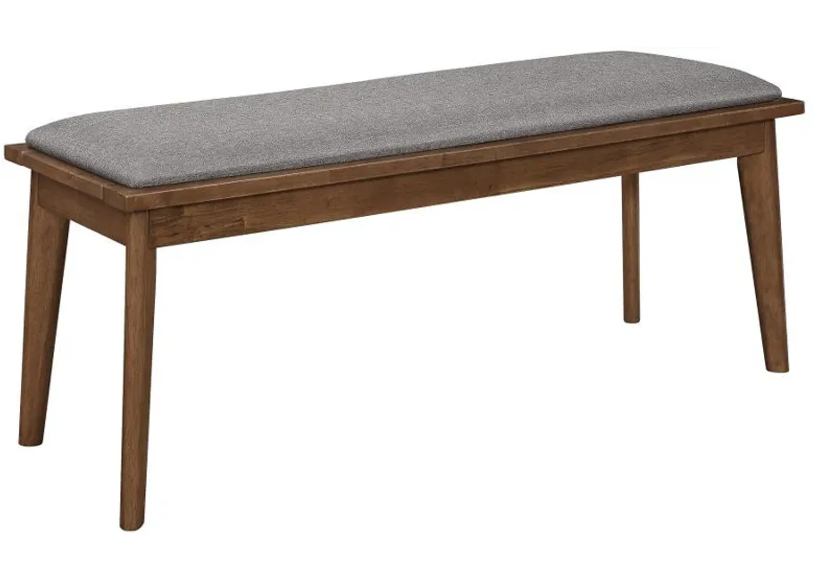 Alfredo - Upholstered Dining Bench - Gray And Natural Walnut