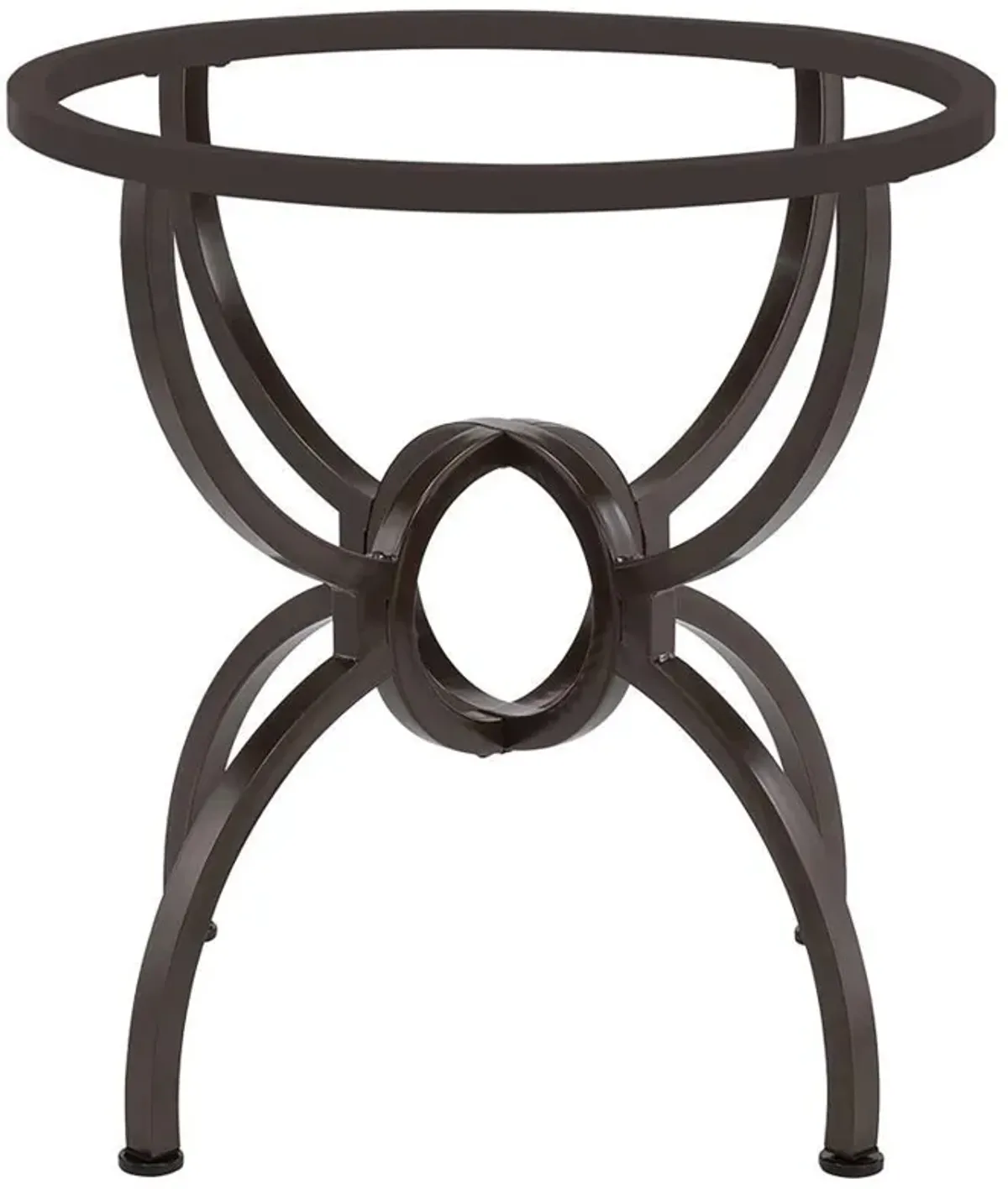 Aviano - Round Metal Dining Table Base - Gunmetal