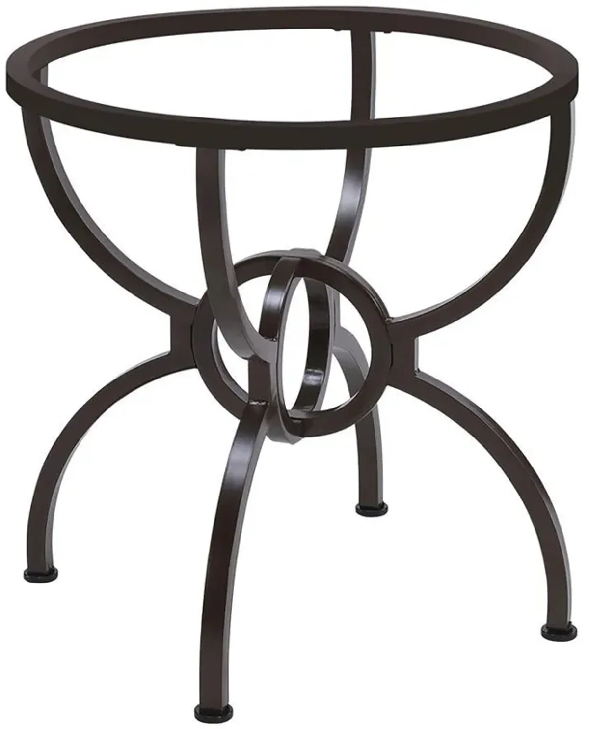 Aviano - Round Metal Dining Table Base - Gunmetal