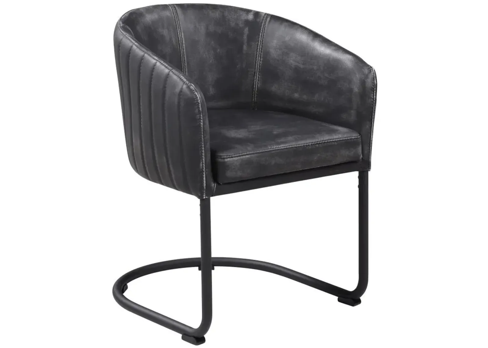 Banner - Leatherette Upholstered Dining Arm Chair - Anthracite