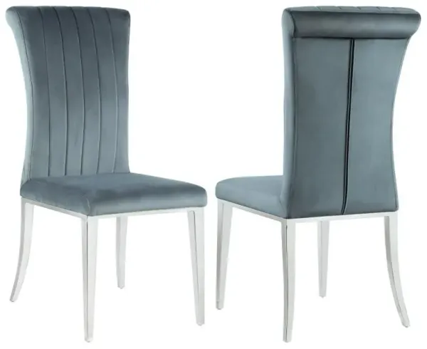Beaufort - Upholstered Dining Side Chair (Set of 2) - Steel Gray
