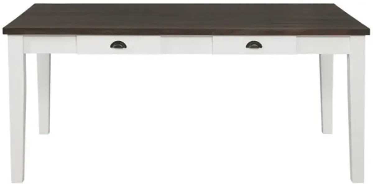 Kingman - 4-Drawer Dining Table - Espresso And White