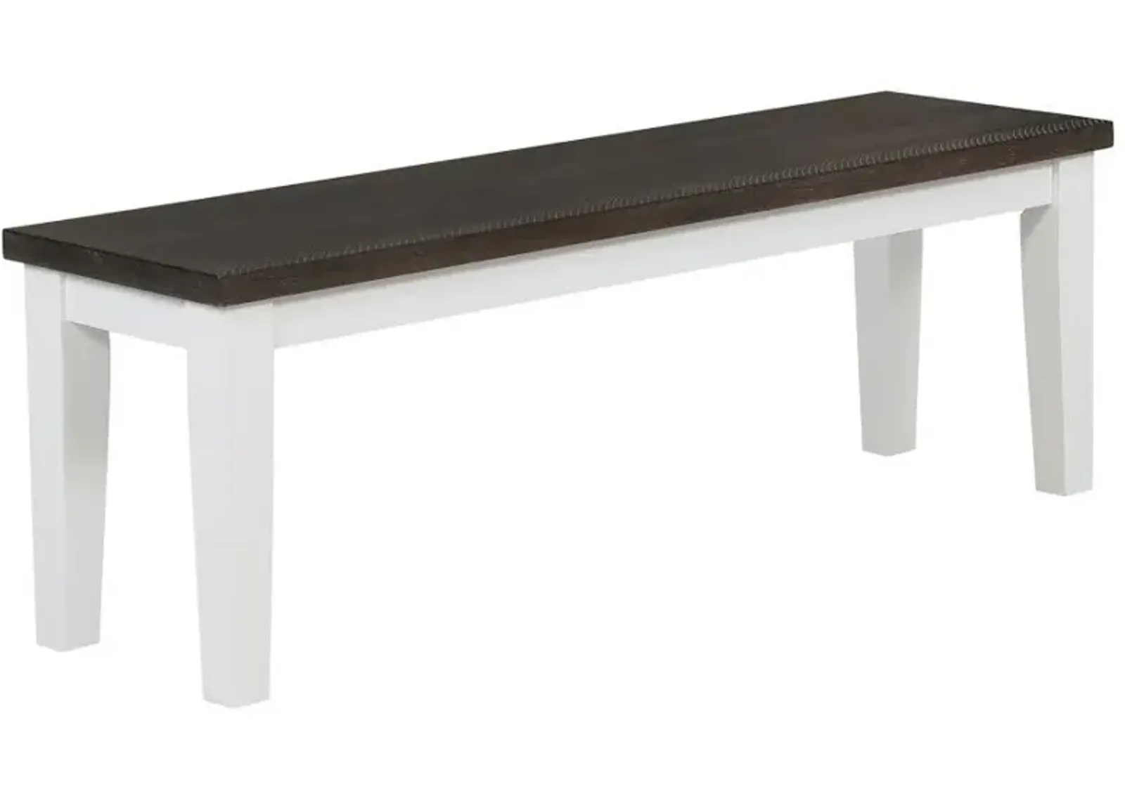 Kingman - Wood Dining Bench - Distressed White