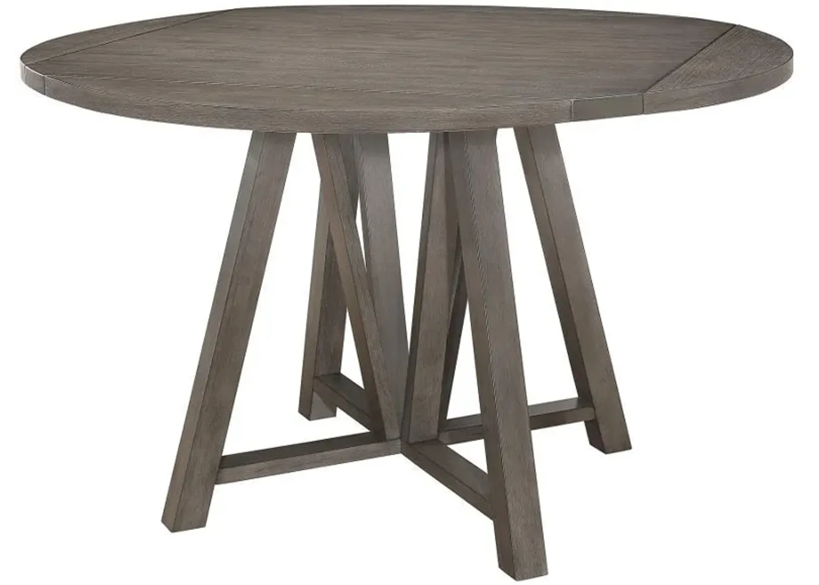 Athens - Round Drop Leaf Counter Dining Table - Gray