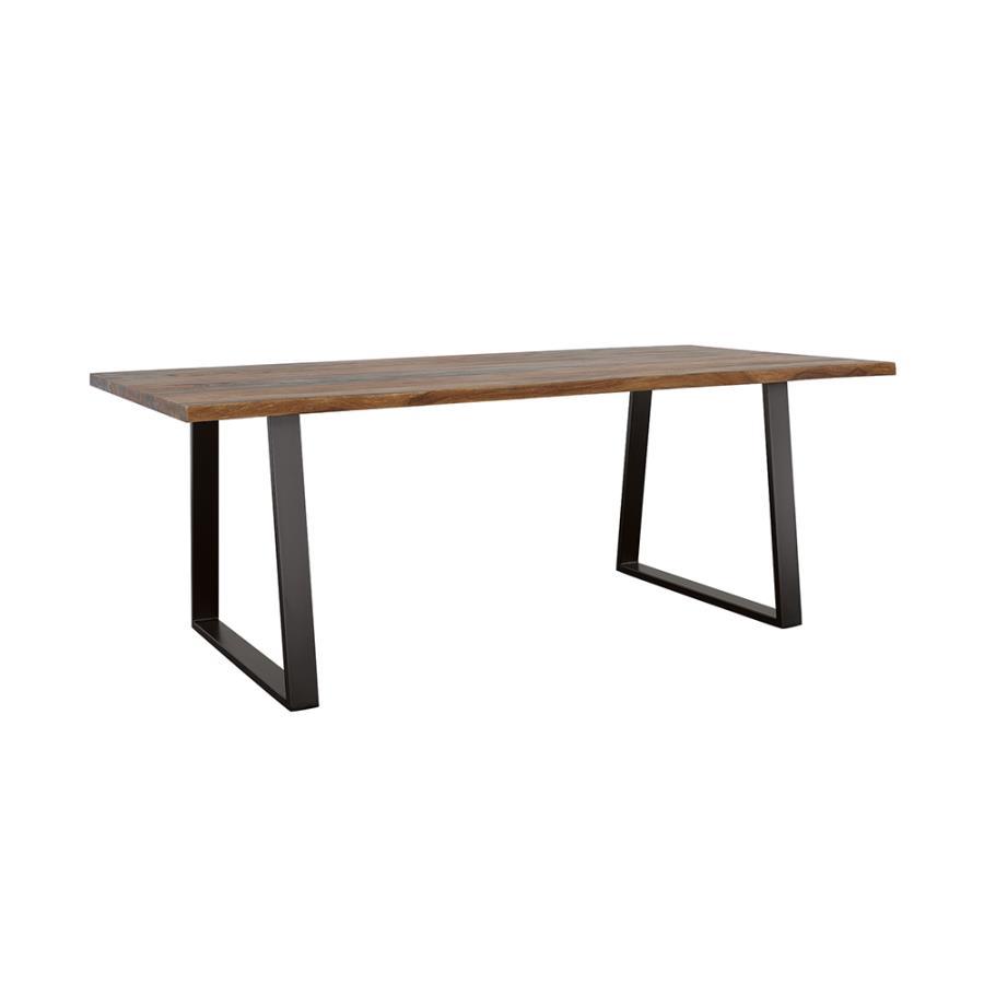 Ditman - Live Edge Dining Table - Gray Sheesham And Black