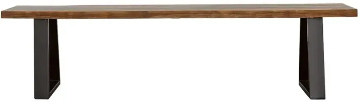 Ditman - Live Edge Wood Dining Bench - Gray Sheesham