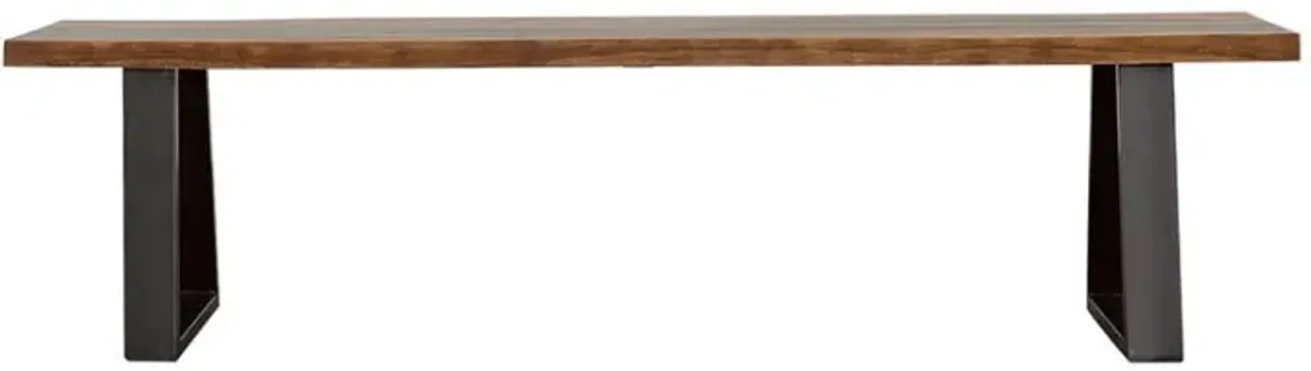 Ditman - Live Edge Wood Dining Bench - Gray Sheesham