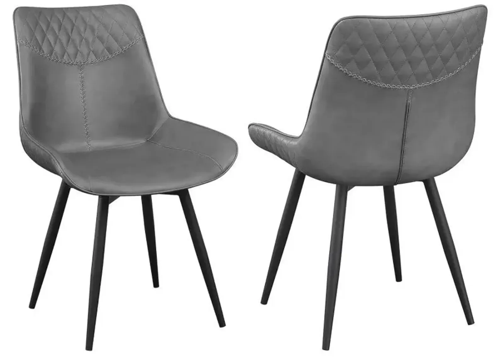 Brassie - Upholstered Swivel Dining Side Chair (Set of 2) - Gray