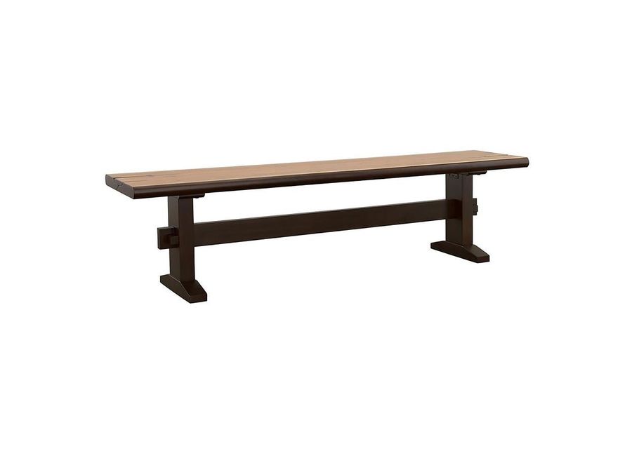 Bexley - Trestle Bench - Natural Honey And Espresso