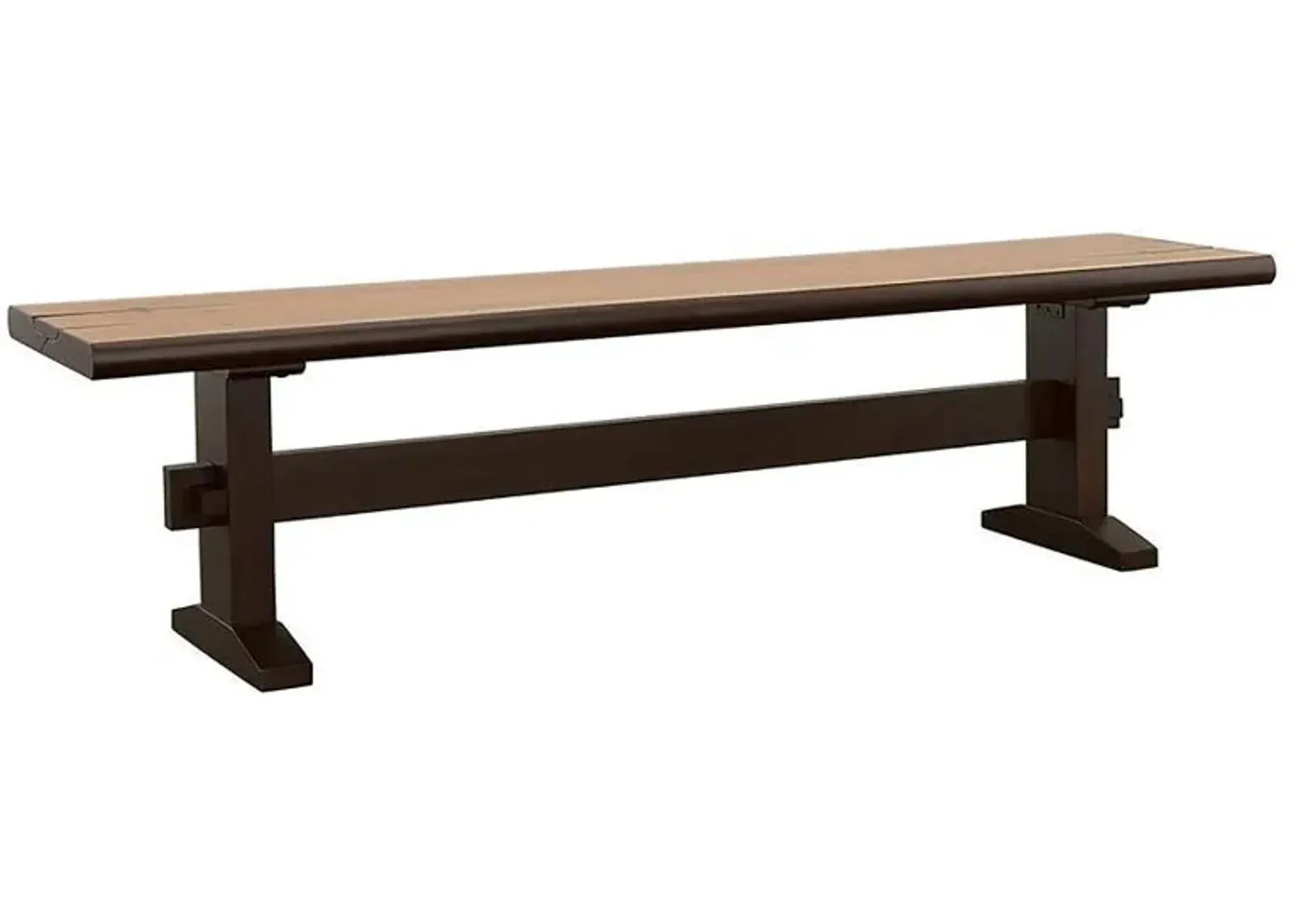 Bexley - Wood Dining Bench - Natural Honey And Smokey Black