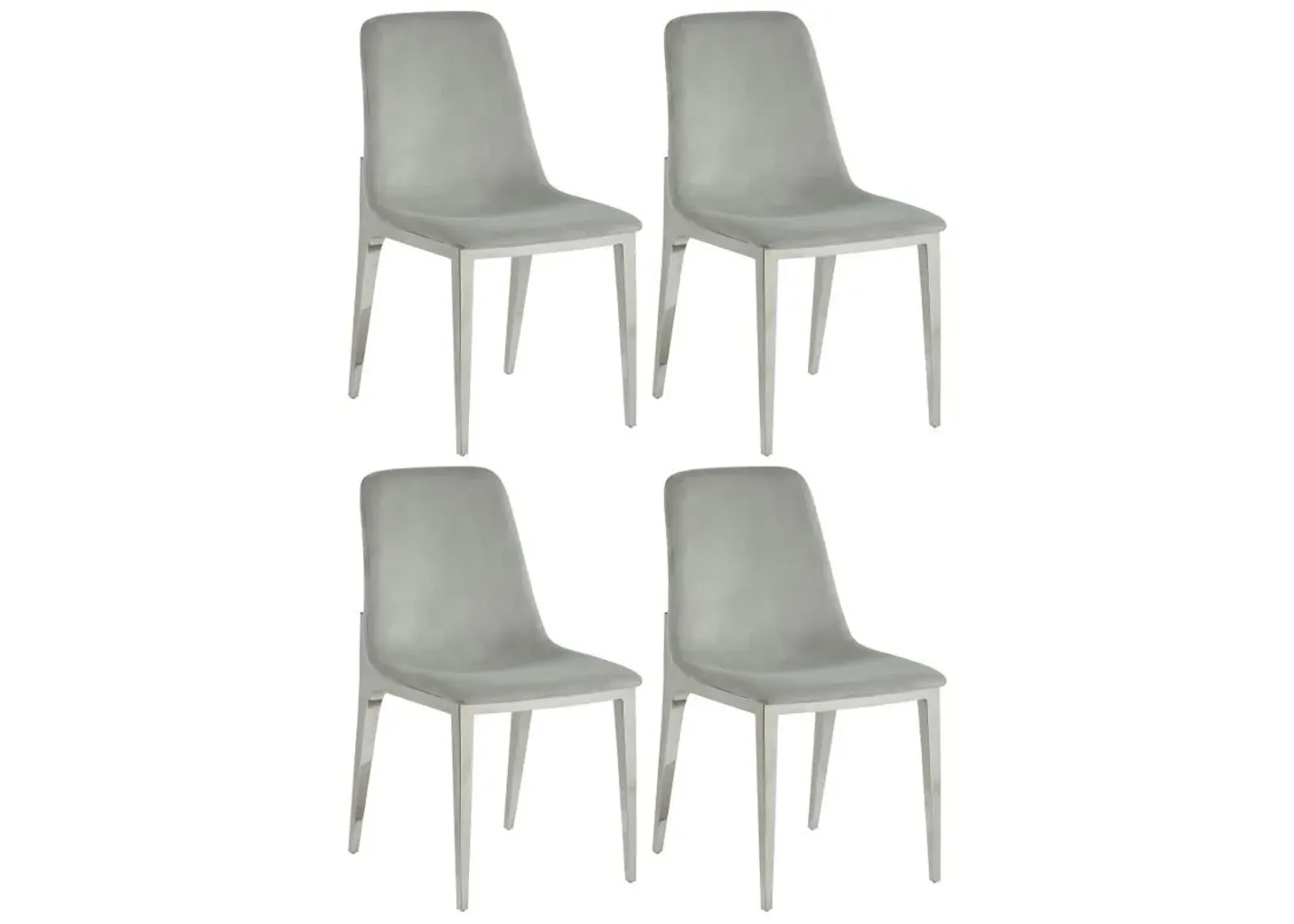 Irene - Upholstered Dining Side Chair (Set of 4) - Light Gray