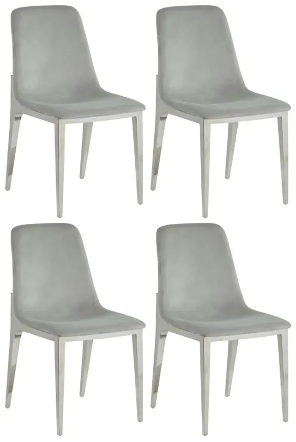 Irene - Upholstered Dining Side Chair (Set of 4) - Light Gray