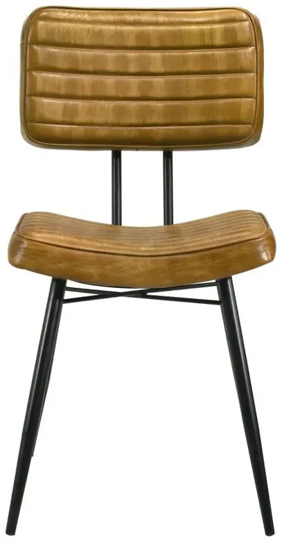 Misty - Padded Side Chairs (Set of 2) - Camel And Black