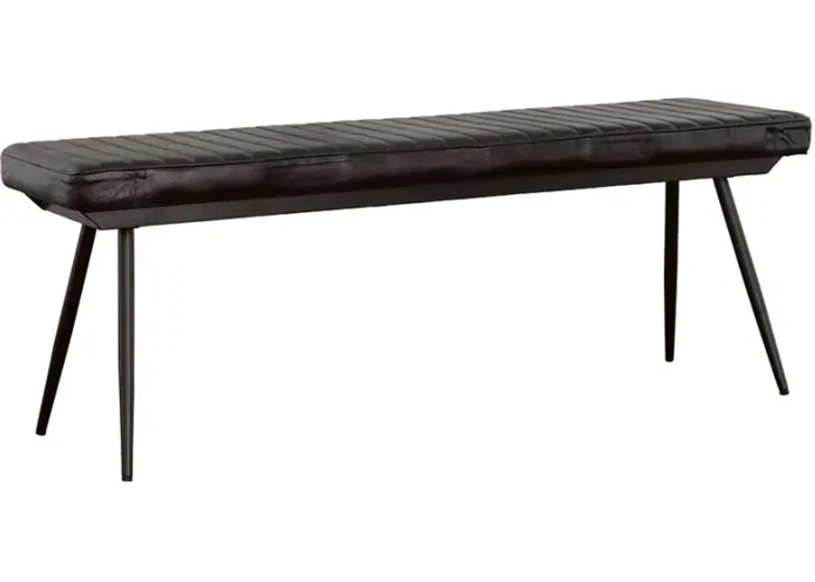 Misty - Leather Upholstered Dining Bench - Antique Espresso