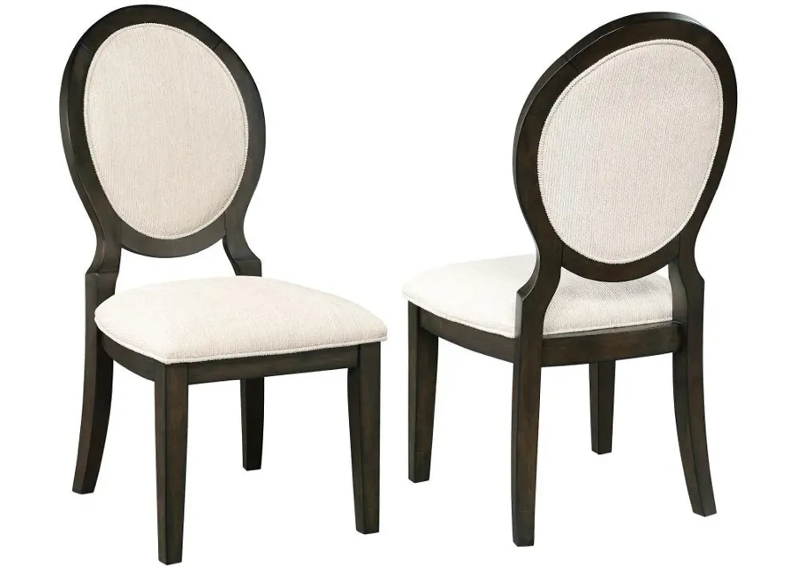 Twyla - Oval Back Dining Side Chair (Set of 2) - Dark Cocoa