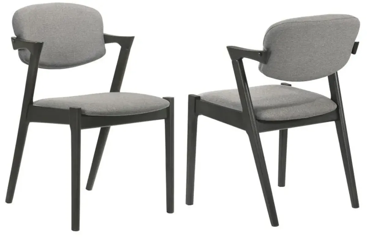 Stevie - Padded Wood Dining Arm Chair (Set of 2) - Black