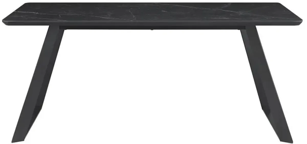 Smith - Rectangular Ceramic Top Dining Table - Black