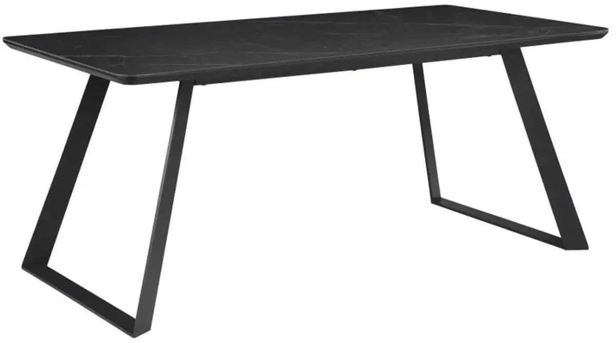 Smith - Rectangular Ceramic Top Dining Table - Black