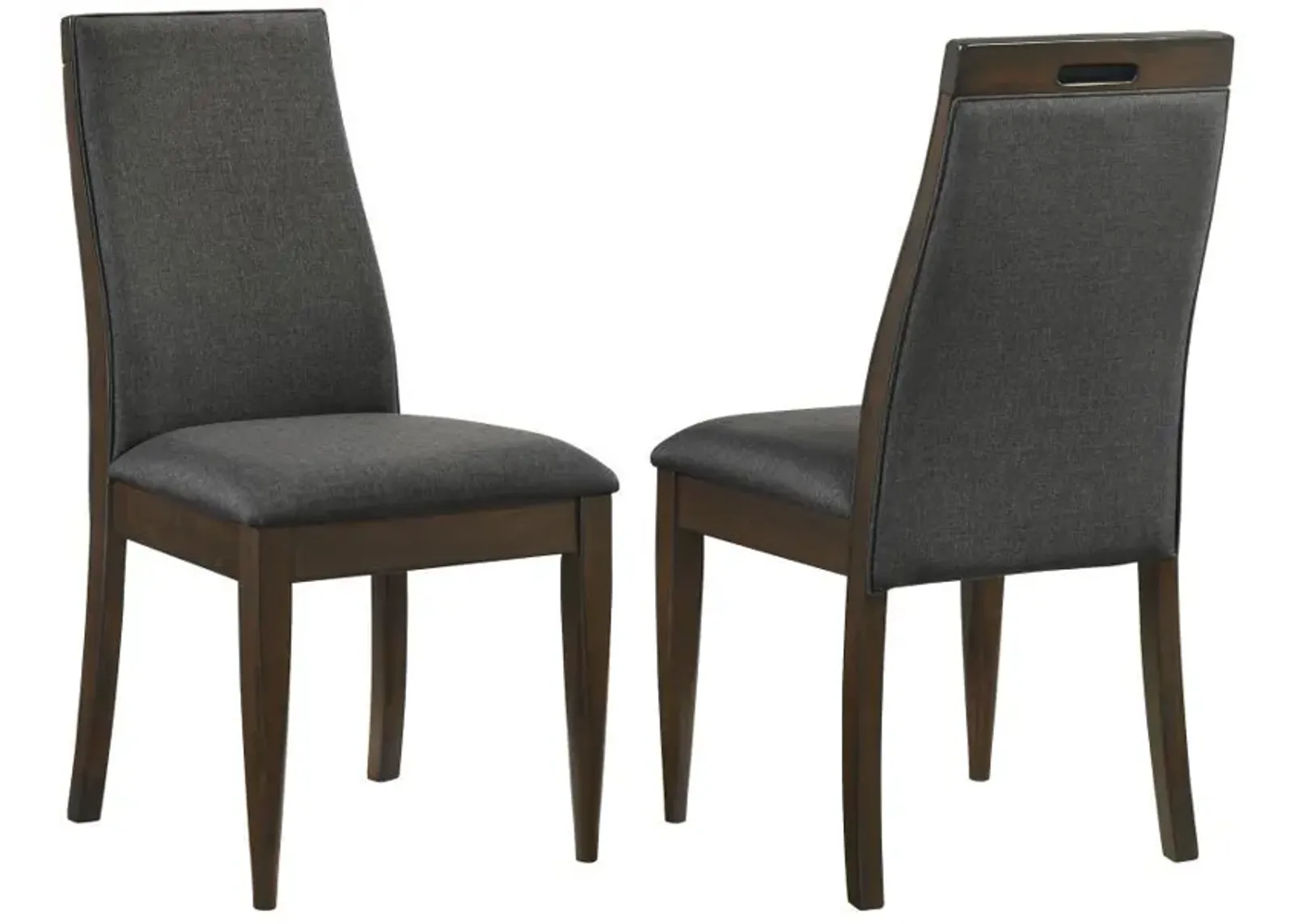 Wes - Upholstered Dining Side Chair (Set of 2) - Dark Walnut