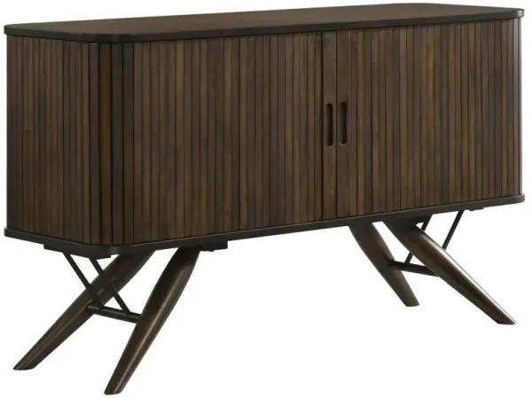 Wes - 2 Door Sideboard Buffet Storage Cabinet - Dark Walnut