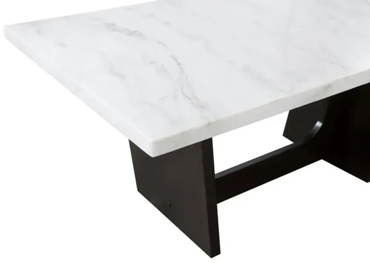 Osborne - Marble Top Dining Table - Rustic Espresso