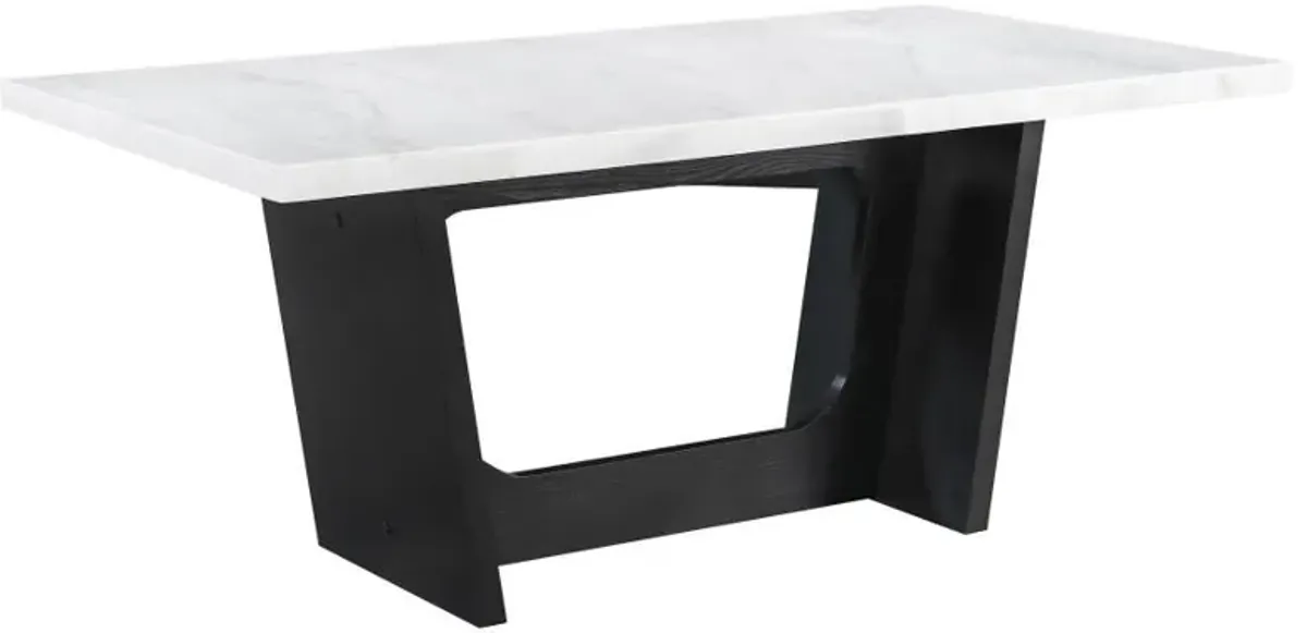 Osborne - Marble Top Dining Table - Rustic Espresso