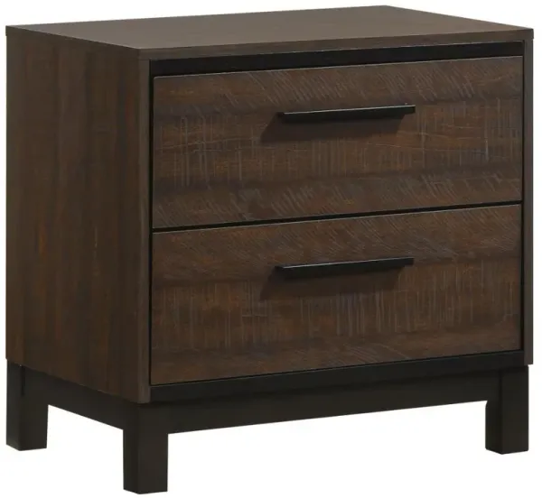 Edmonton - 2-Drawer Nightstand - Rustic Tobacco