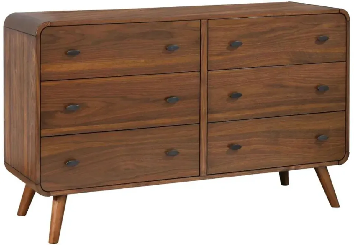 Robyn - 6-Drawer Dresser - Dark Walnut