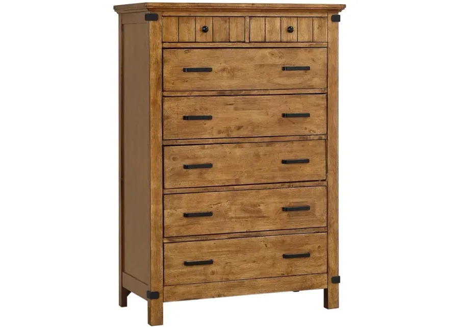 Brenner - 7-Drawer Chest - Rustic Honey