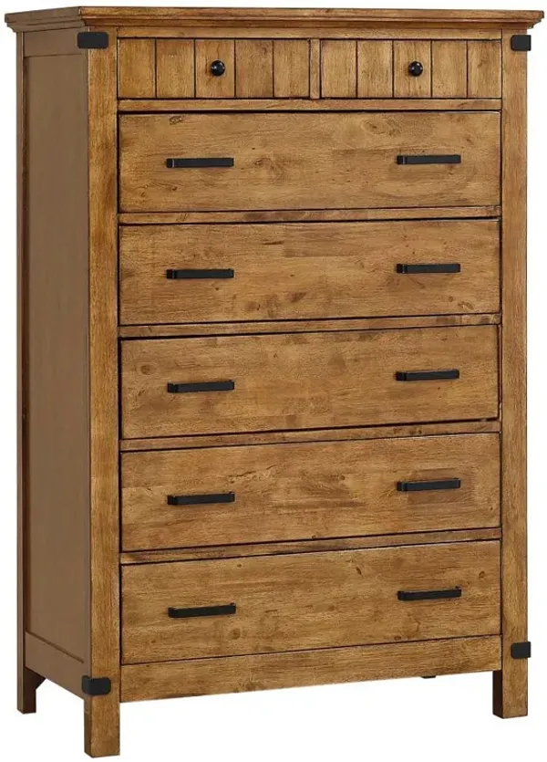 Brenner - 7-Drawer Bedroom Chest - Rustic Honey