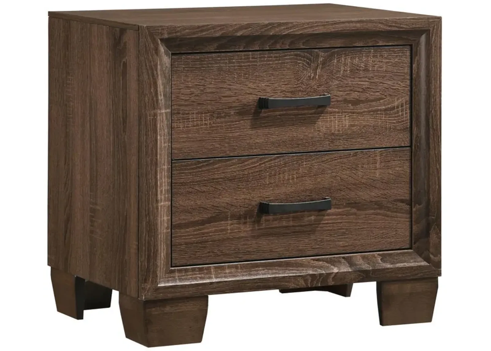 Brandon - 2-Drawer Nightstand - Warm Brown