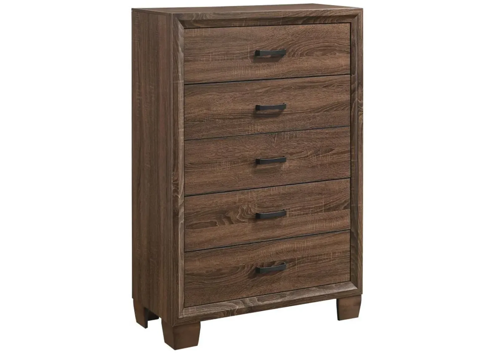 Brandon - 5-Drawer Bedroom Chest - Warm Brown