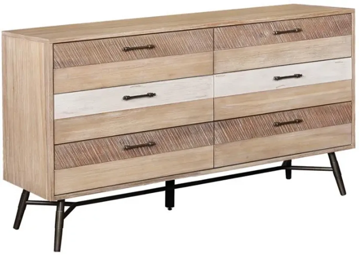 Marlow - 6-Drawer Dresser - Rough Sawn Multi