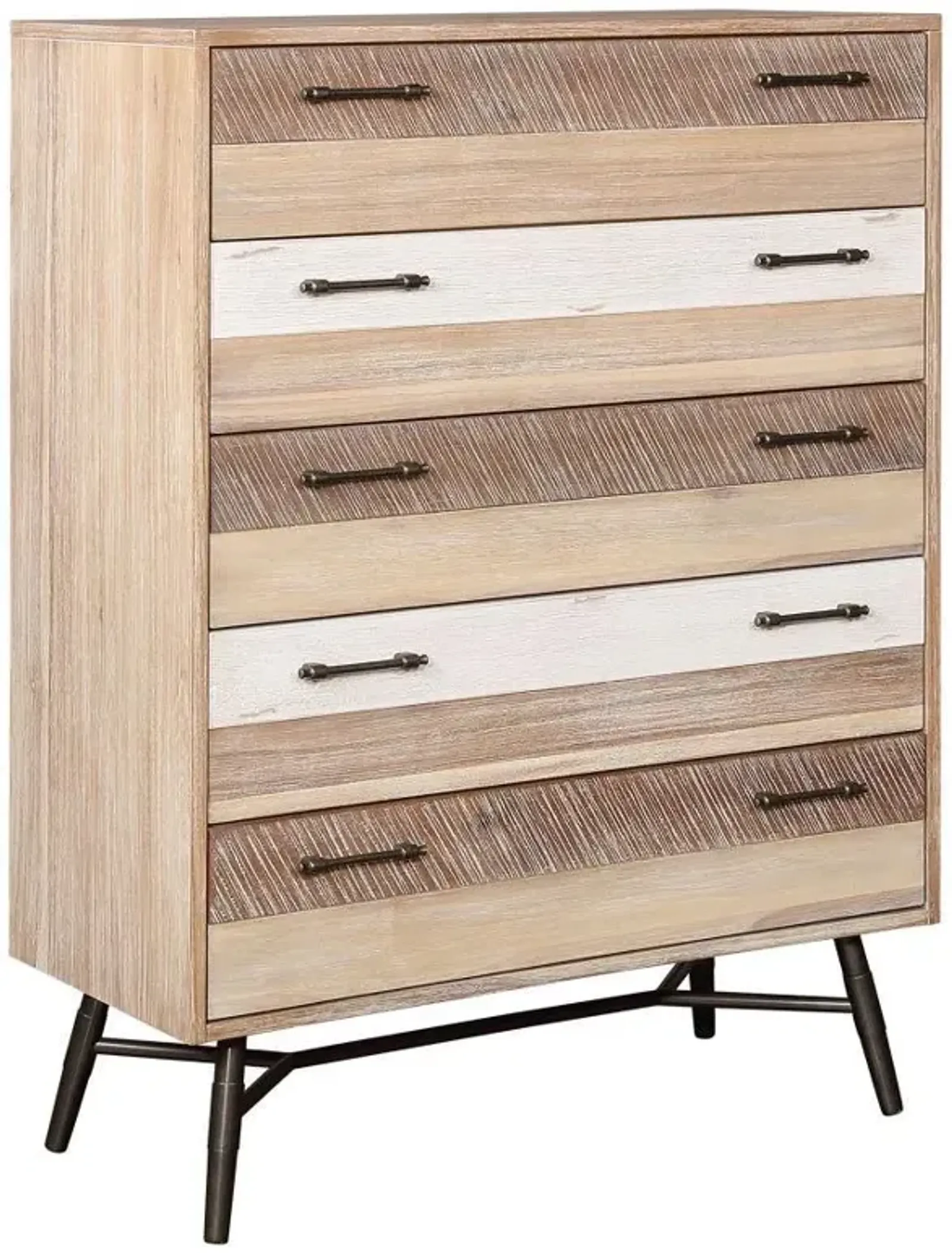 Marlow - 5-Drawer Bedroom Chest - Rough Sawn Multi