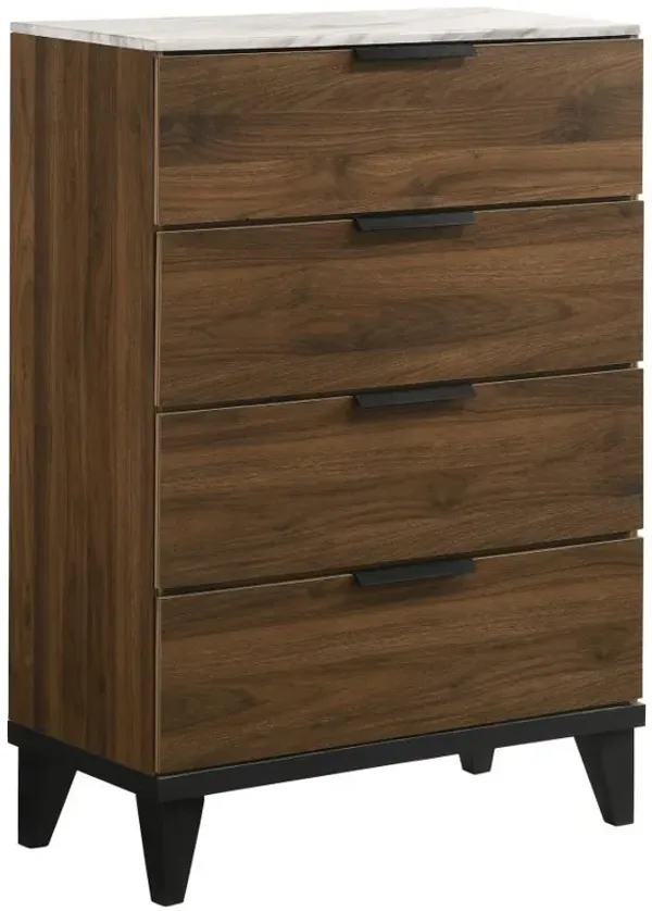Mays - 4-Drawer Bedroom Chest - Walnut