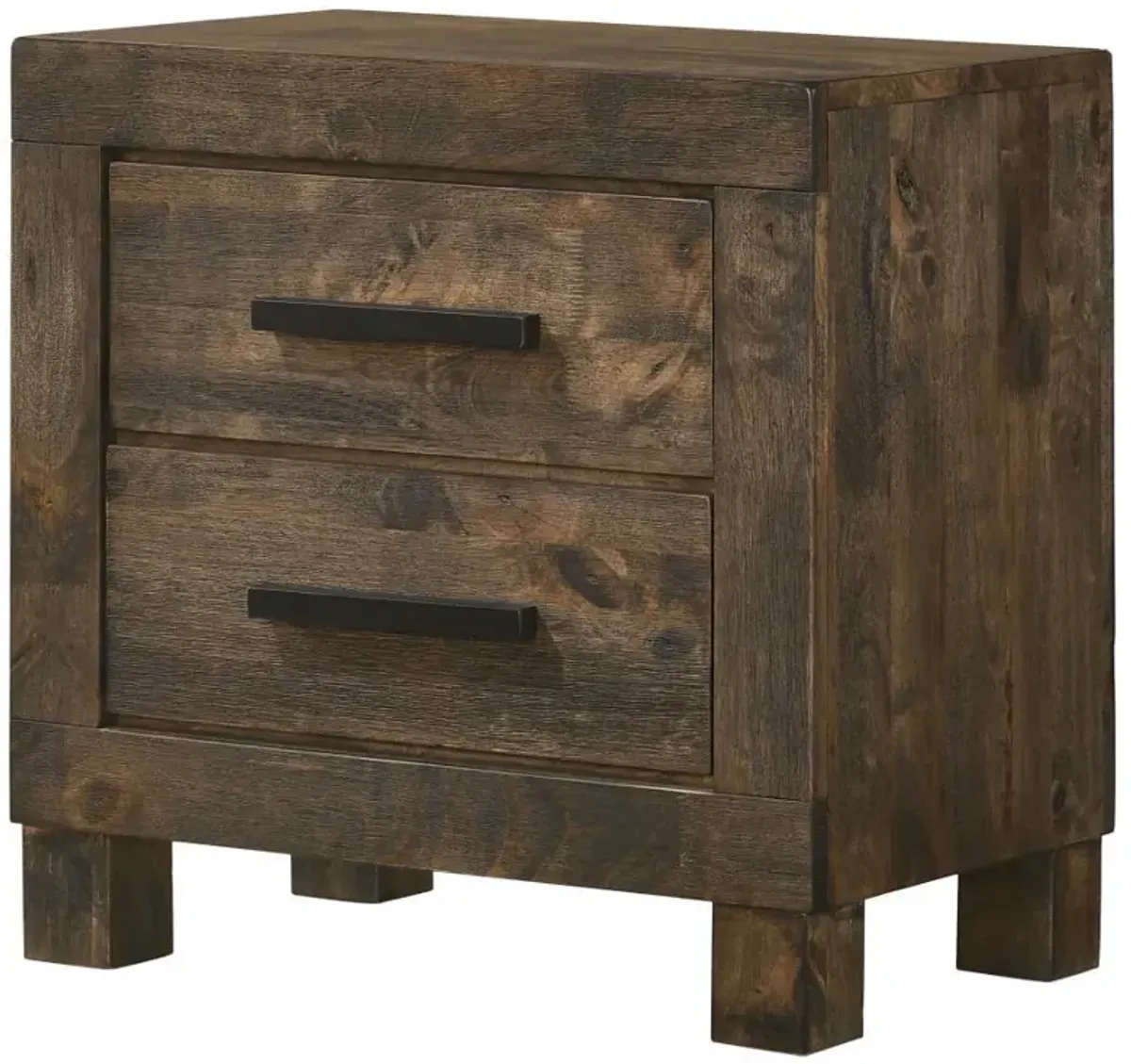 Woodmont - 2-Drawer Nightstand - Rustic Golden Brown