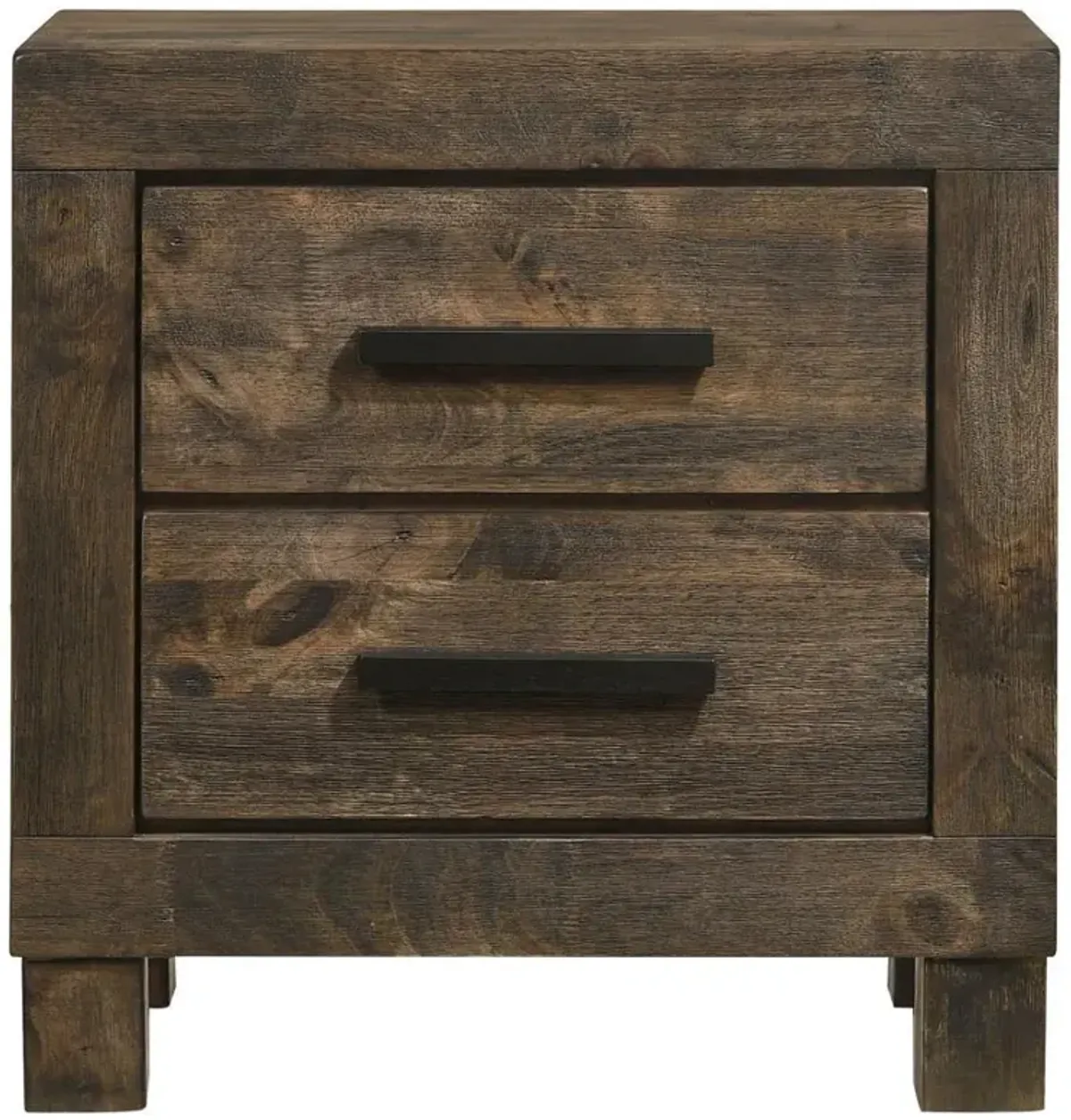 Woodmont - 2-Drawer Nightstand - Rustic Golden Brown