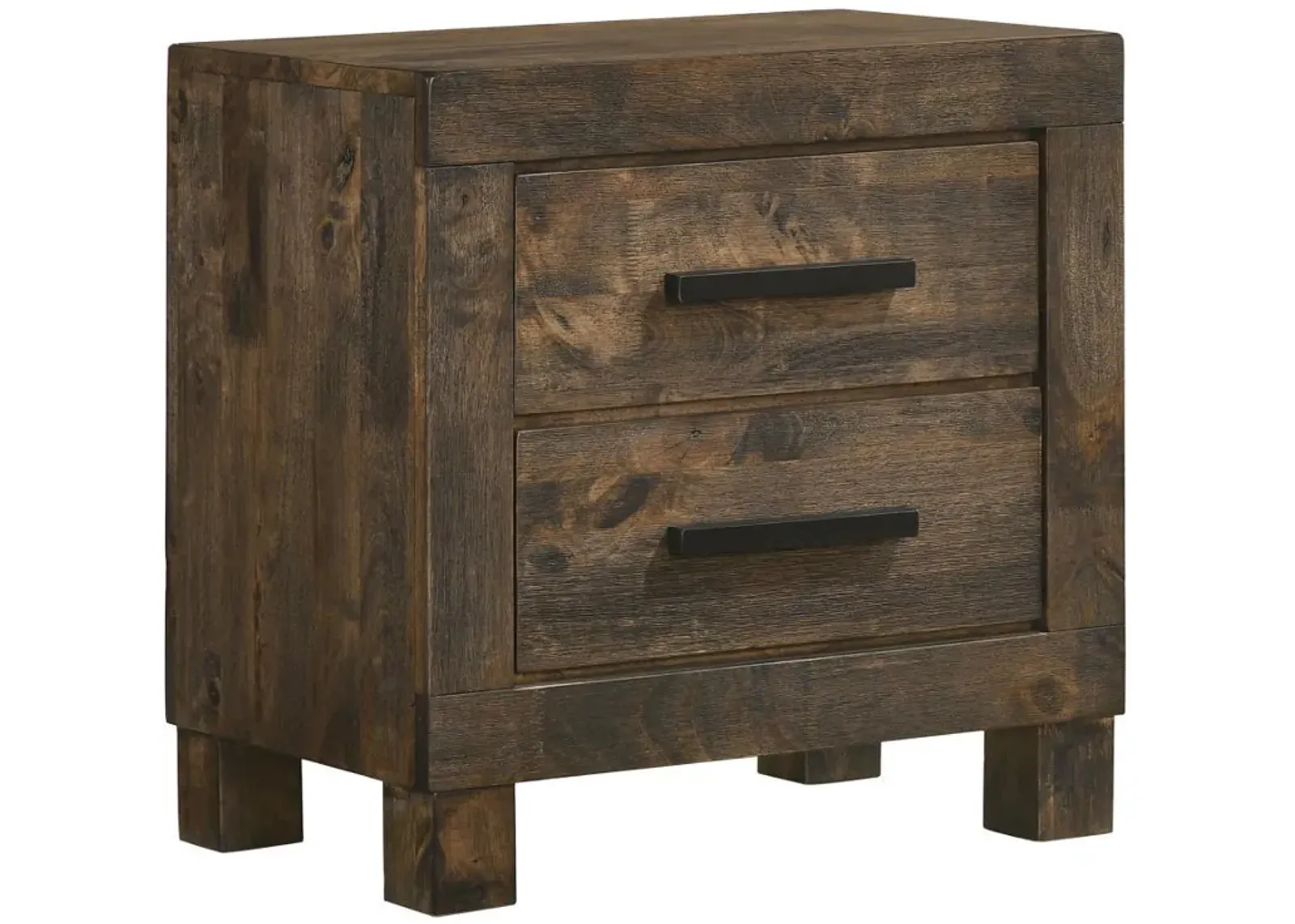 Woodmont - 2-Drawer Nightstand - Rustic Golden Brown