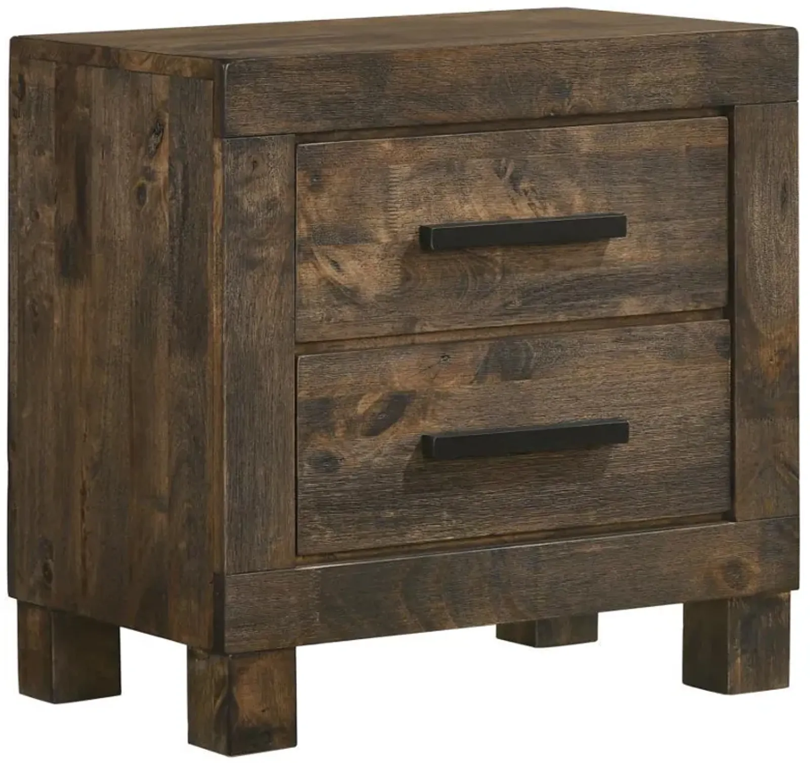 Woodmont - 2-Drawer Nightstand - Rustic Golden Brown