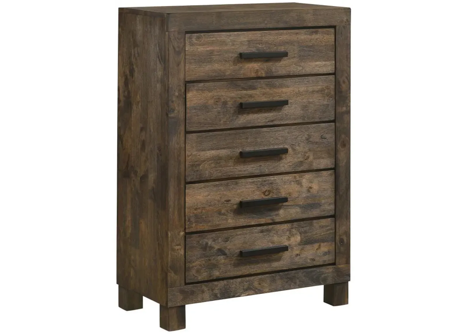 Woodmont - 5-Drawer Bedroom Chest - Rustic Golden Brown