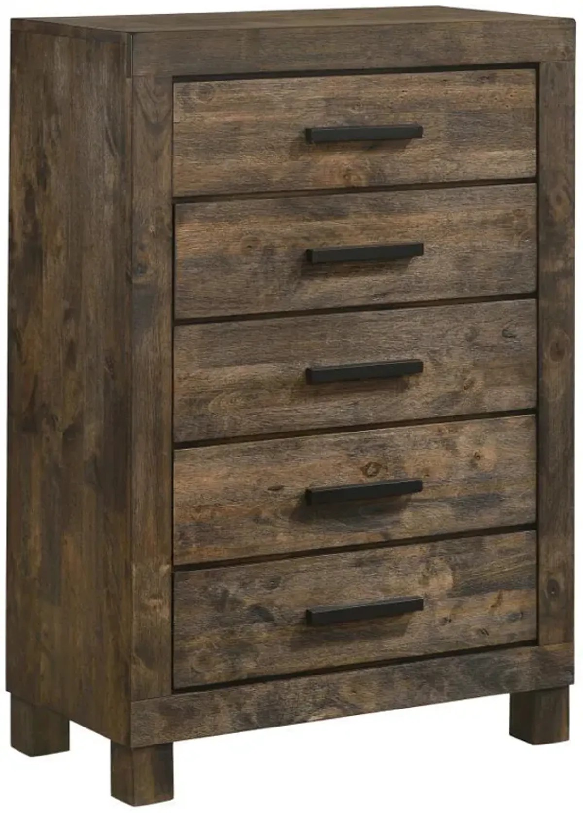 Woodmont - 5-Drawer Bedroom Chest - Rustic Golden Brown