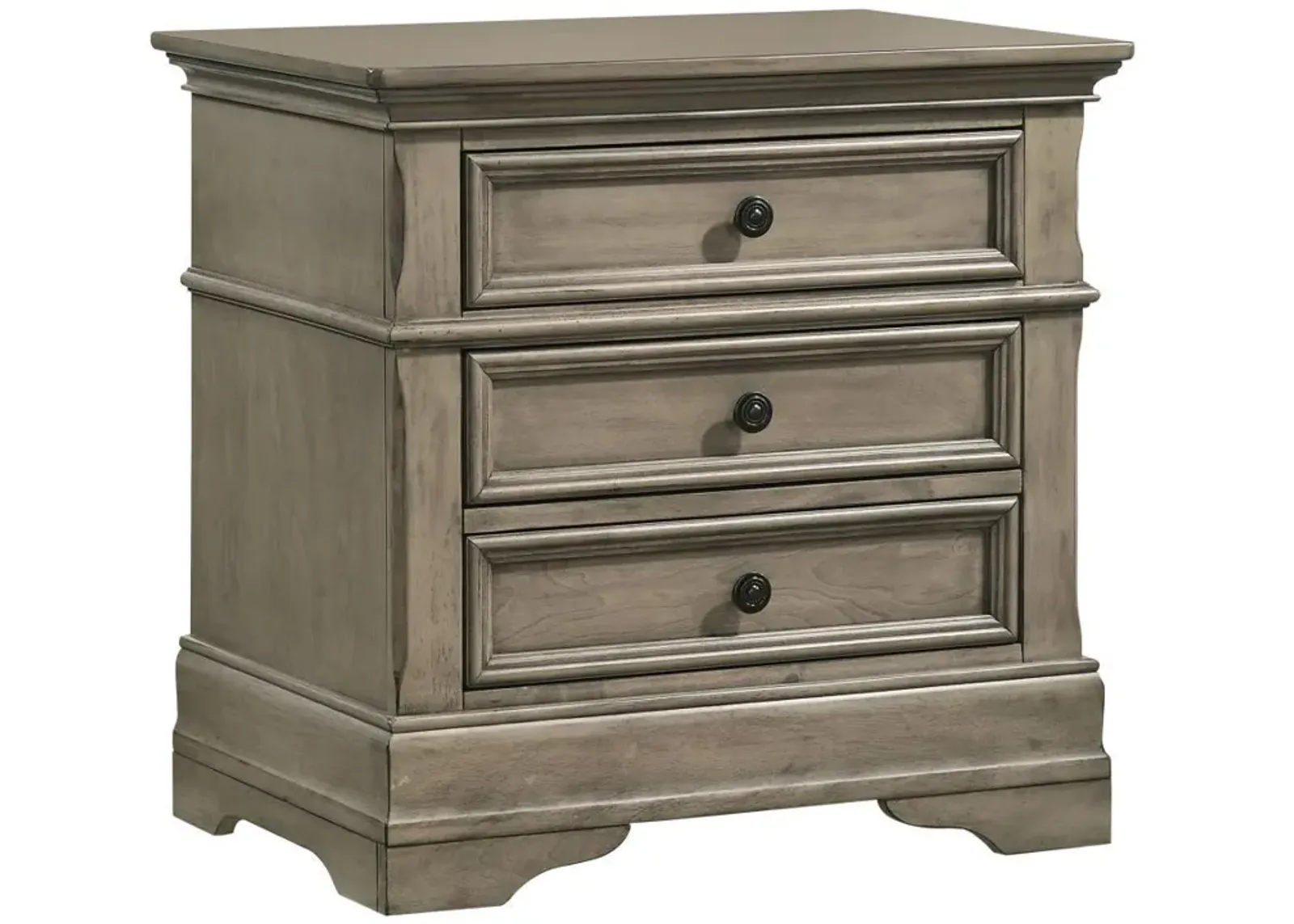 Manchester - 3-Drawer Nightstand - Wheat Brown