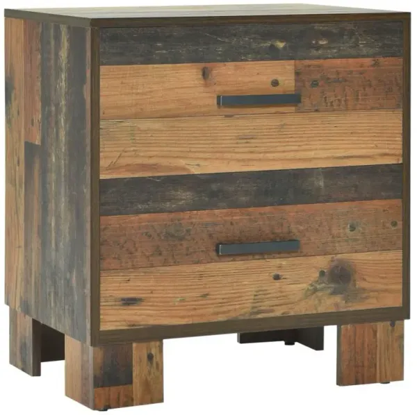 Sidney - 2-Drawer NightStand - Rustic Pine