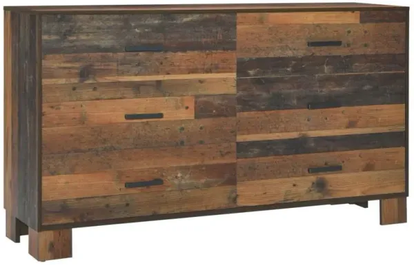 Sidney - 6-Drawer Dresser - Rustic Pine