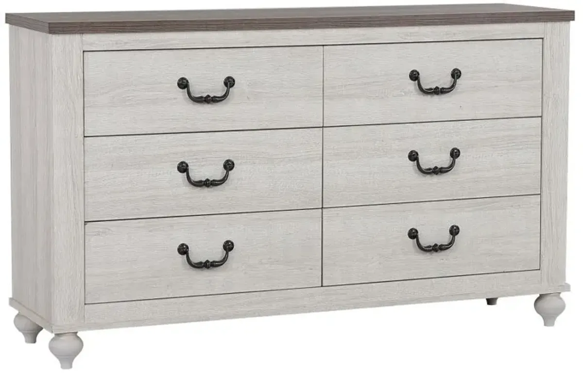 Stillwood - 6-Drawer Dresser - Vintage Linen