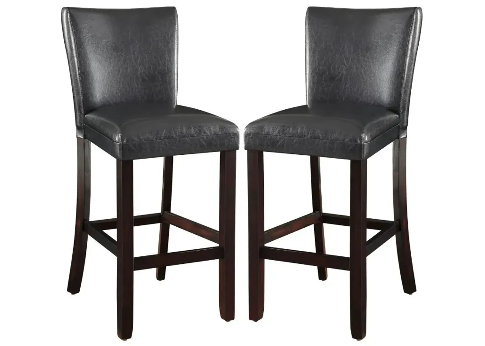 Alberton - Leatherette Upholstered Bar Chair (Set of 2) - Black