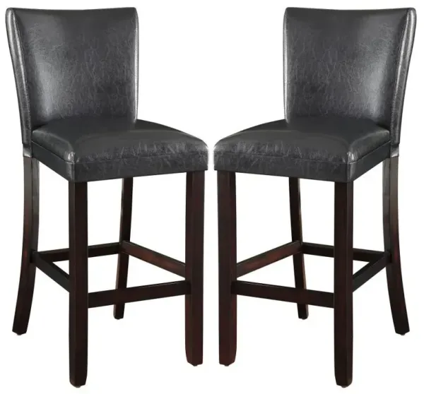 Alberton - Leatherette Upholstered Bar Chair (Set of 2) - Black